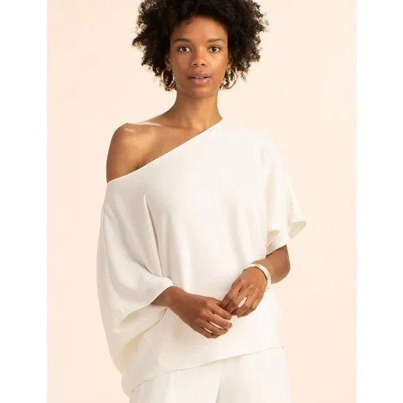 Trina Turk Asymmetrical Radiant Top BLUE - Picture 1 of 7